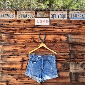 PILCRO | Signature High Ride Blue Denim Women's Shorts 28